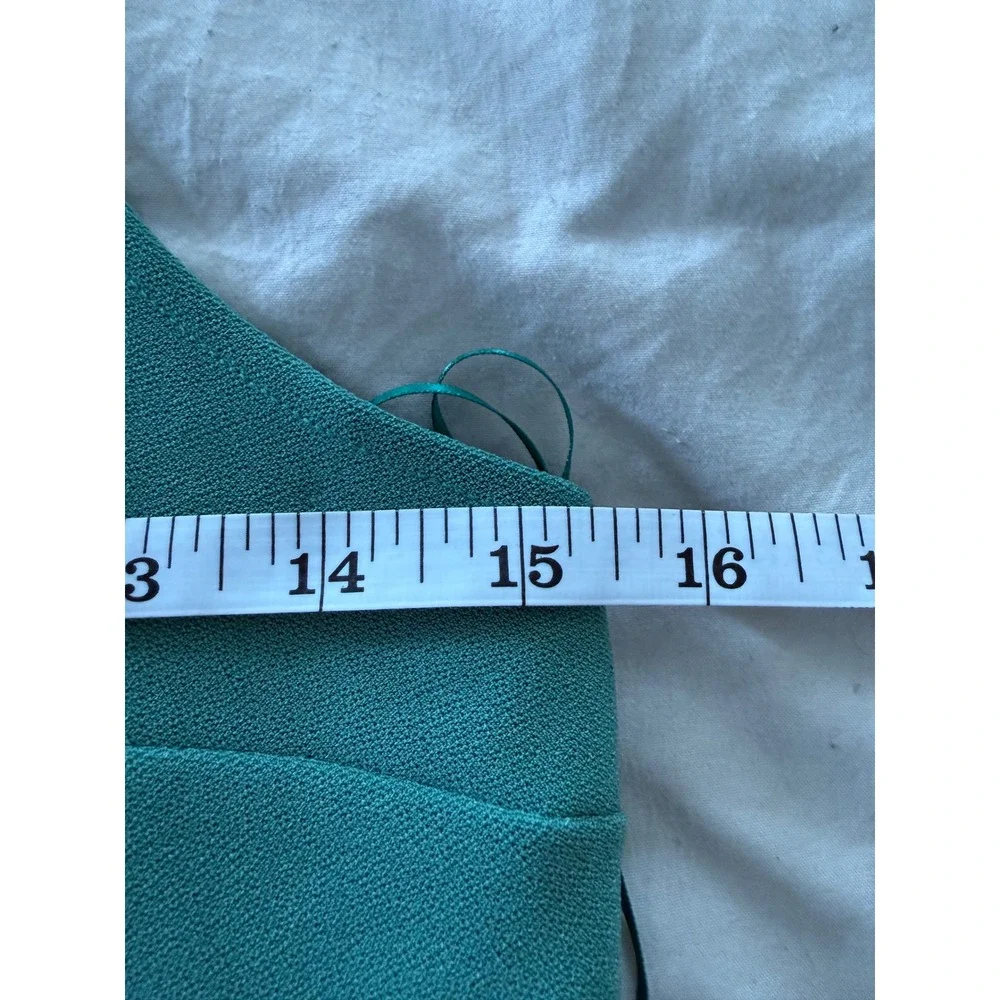 Abercrombie & Fitch Green Halter Maxi Dress Side Slit Formal Size Large Tall